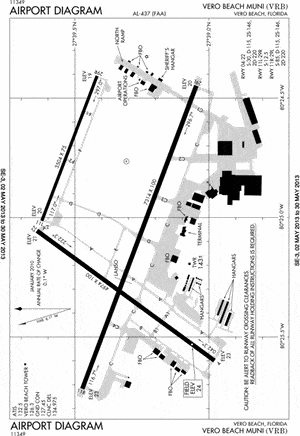 Black and white map of airport