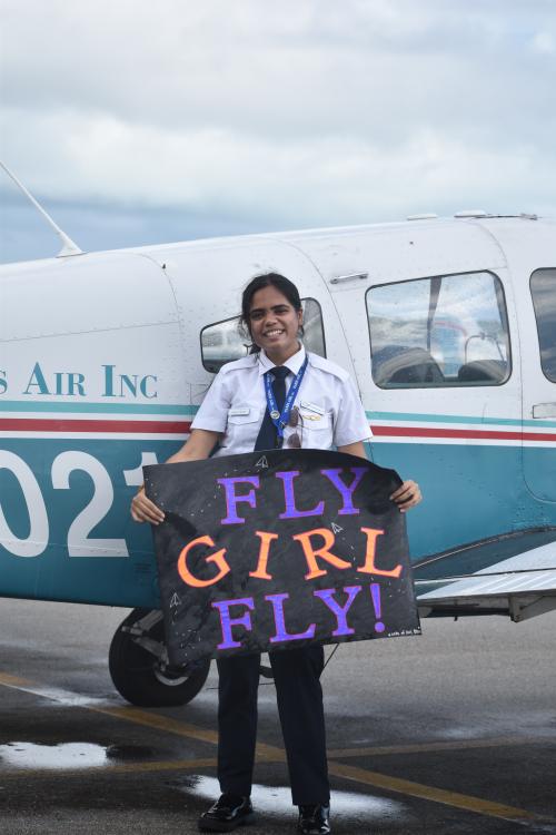 women in aviation, agamya gets her private pilot license